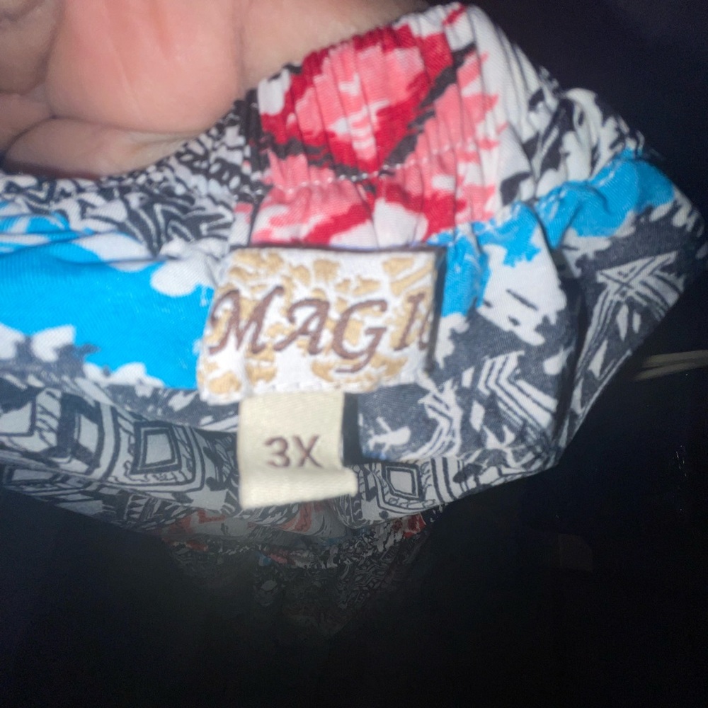 Multicolored high waist fit and flair maxi skirt